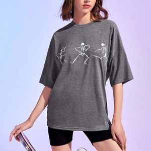 Women's Breathable Loose Casual Short Sleeve Round Neck T-Shirt <b>Rose</b> Red Pure Cotton Knitted Crop <b>Top</b> Daily Wear Inner Layer <b>Top</b> - Product Image 6