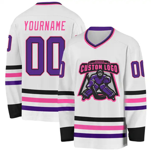 Jersey de Hockey sobre Hielo Sublimado Ligero de Alta Calidad, Personalizado, de Secado Rápido, OEM, Cuello Redondo, Corte Regular, Transpirable para Hombre - Product Image 6