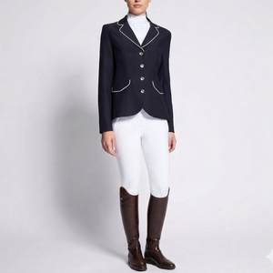 Chaqueta de equitación de alta calidad con ajuste regulable para mujer, ideal para montar al aire libre, doma clásica y espectáculos ecuestres, con cuello alto. - Product Image 4