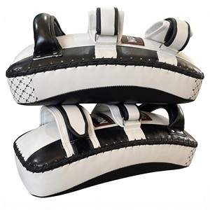 Professional Microfiber Leather Muay Thai <b>Kick</b> Pads Curved Lightweight Training <b>Shield</b> for Boxing MMA Martial Arts Gear - Product Image 4