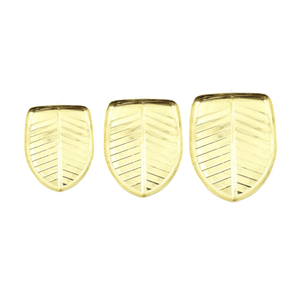 Assiette décorative en laiton doré en forme de feuille, gravée à la main, style glamour, vaisselle et assiettes de fête à prix abordable - Product Image 2