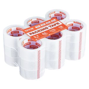 Nastro Adesivo Trasparente Resistente da 3 Pollici, 18 Rotoli, 1,88 Pollici x 65 Iarde, Spessore 2,7 Mil - Product Image 1