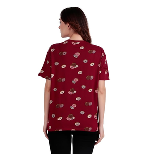 เสื้อยืดพิมพ์ลายคุณภาพพรีเมียมสำหรับผู้หญิง คอกลม ผ้าฝ้าย นุ่ม สบาย ใส่ได้ทุกวัน - Product Image 2