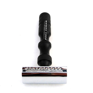 Professional Vintage Double Edge Safety Razor Black Stainless Steel Manual Wet Shaving Razor for <b>Men</b> Custom Logo OEM ODM - Product Image 4