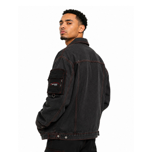 Premium <b>Men</b> <b>Denim</b> <b>Jacket</b> Classic Button Front Design Durable Cotton Fabric Casual Everyday Wear Stylish Layering Outerwear - Product Image 3