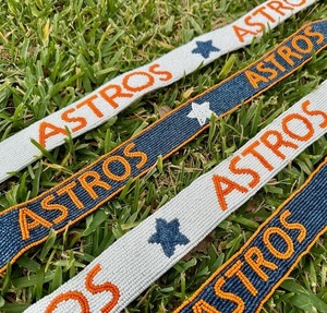 Cinturón Deportivo con Diseño de Astros, Hecho a Mano con Cuentas de Semillas de Algodón - Product Image 3