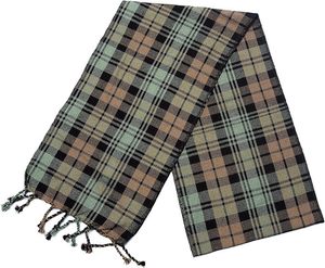 Women's Wool Plaid Shawl Scarf Long Red Black Green Tartan Pattern Winter Wear Durable Daily Use - Product Image 6