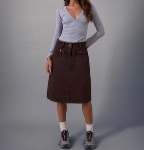 Women's High Waist Satin A-Line <b>Mini</b> <b>Skirt</b> Solid Color Breathable <b>Ruffles</b> with Pocket All Seasons Wear - Product Image 2