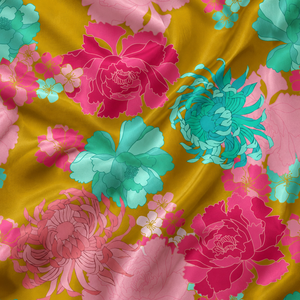 Tela de Terciopelo Viscosa 100% Orgánica con Estampado Floral, Suave, Ecológica, de Secado Rápido, Ligera, 120GSM, para Ropa de Cama, Ropa, Toallas de Playa - Product Image 2