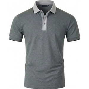 Polos de Golf para Hombre de Poliéster, Secado Rápido, Elásticos en 4 Direcciones, Transpirables, Antibacterianos, Talla Grande, con Logotipo Personalizable OEM - Product Image 1