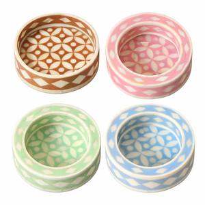 Posavasos de nogal con incrustaciones de hueso de la mejor calidad, de diseño, para uso en cocina y bar, vajilla de lujo hecha a mano de la India. - Product Image 1