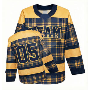 Uniformes de Hockey sobre Hielo Transpirables al Por Mayor, Tela de Malla Tipo Palomitas de Maíz, para Jóvenes y Adultos, Personalizables con Nombres de Jugadores Profesionales - Product Image 1