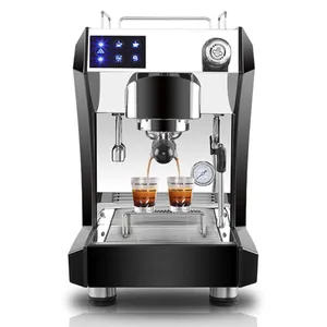 Mesin kopi stainless steel, mesin kopi espresso kecil untuk rumah tangga, koneksi keran air 2700w