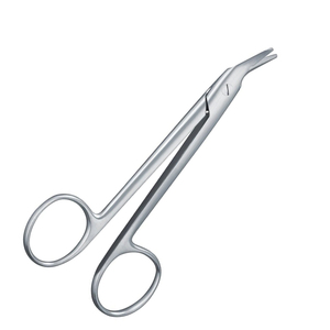 Tijeras Angulares de 4.75 Pulgadas con Acabado Arenado, Instrumento de Acero Inoxidable para Uso Dental Restaurativo y Quirúrgico - Product Image 1