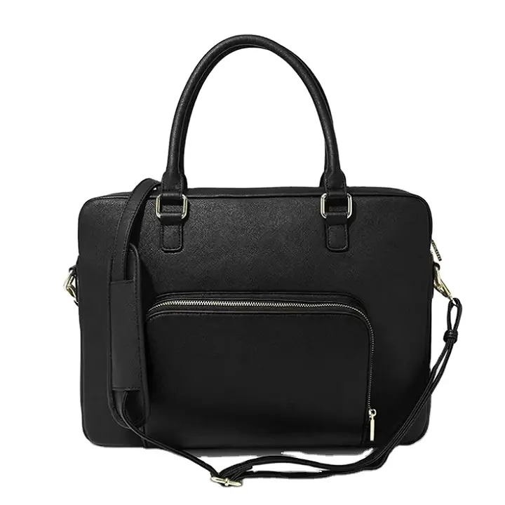Mais vendido Black Office Leather Briefcase Leather Laptop Bag com elegante procurando homens Business Bag para venda