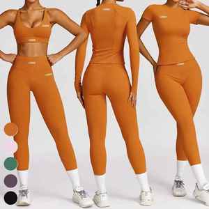 Ensemble de yoga slim fit pour femme, tenue de sport pour femme, ensemble de gym pour femme - Product Image 4