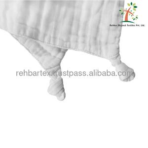 High Quality 100% Cotton <b>Muslin</b> Cuddle Cloths for <b>Babies</b> Soft, <b>Babies</b> Friendly, Multiple Colors & Customized Size - Product Image 5