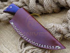 Cuchillo de desollar hecho a mano de acero inoxidable, cuchillo de caza de hoja fija, mango ergonómico de madera, cuchillo para acampar al aire libre con funda. - Product Image 6