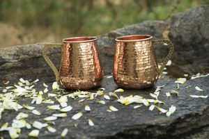 Hammered copper beverage mug collection canyon trail drink cups reusable cocktail mugs premium durable - Product Image 4