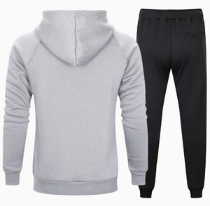 Conjunto de Dos Piezas al Por Mayor: Sudadera con Capucha y Pantalones Deportivos 100% Algodón, Diseño Sólido con Logotipo Personalizado - Product Image 6