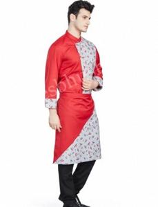 เสื้อเชฟผู้ชาย แขนยาว ผ้ากาเบอร์ดีน ติดกระดุมแป๊ก สำหรับร้านอาหารและบาร์ ยี่ห้อ Vesbhusha - Product Image 3