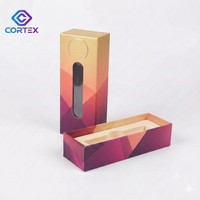 Cartouche en céramique portable de 1 ml avec impression CMYK, électronique grand public personnalisée, boîte cadeau en papier de 1 g