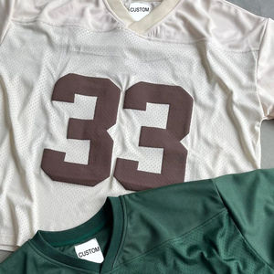 Camiseta de Fútbol Americano Personalizada - Manga Corta, Colores Personalizables, Diseño en Blanco al por Mayor para Clubes y Equipos - Product Image 1