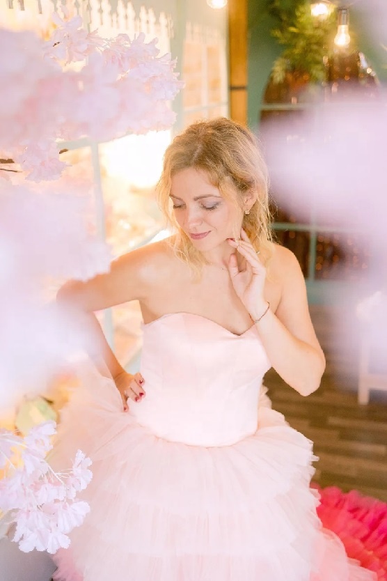 dip dyed wedding dresses