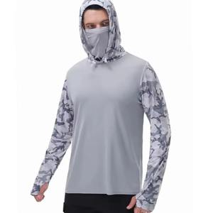 Sudadera de Pesca de Manga Larga con Protección Solar UPF 50+, Impermeable, Transpirable, Cortavientos, de Secado Rápido, con Diseño Personalizado de Camuflaje y Máscara Integrada, Frente Lavado - Product Image 2