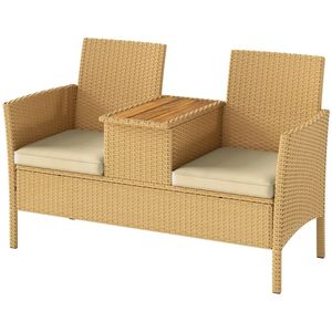 Double <b>Sofa</b> and Courtyard Chair Elegant <b>Garden</b> <b>Sofas</b> for Outdoor Entertaining - Product Image 5