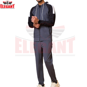 Comfortable Custom Full Zip Sports Jacket Jogger Pants Athletic Training Casual Wear Lightweight Hooded Tracksuit Sets - Product Image 2