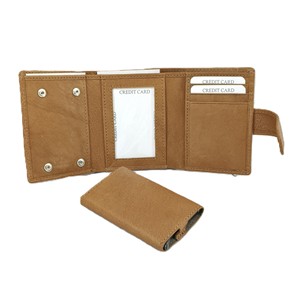 Indian Exporter Genuine Leather Card Holders <b>Metal</b> Men's <b>Wallets</b> Pop-up RFID Coin Zipper Pocket Low Cost Wholesale Gifting Pack - Product Image 5