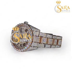 Montre mécanique automatique de haute qualité avec diamant moissanite, cadran blanc, mouvement en acier inoxydable, style professionnel - Product Image 2