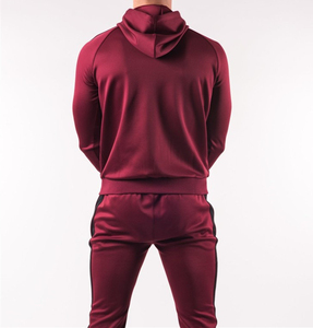 Conjunto deportivo para hombre, sudadera con capucha de algodón y pantalones de chándal con cremallera completa, ropa informal personalizada. - Product Image 5