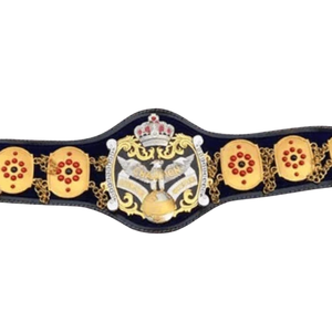 Cinturón de Campeonato de Lucha Libre Premium Personalizable con Diseño de Gemas Doradas y Rojas con Detalles de Corona para Fanáticos y Coleccionistas - Product Image 5