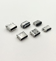 Connecteur femelle USB Type C 3.1 SMT 24 broches, courant nominal 5A, 100V AC, conforme RoHS, boîtier LCP, 40m Ohm max, données de contact