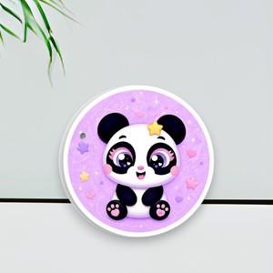 Paleta Magnética Profesional para Extensiones de Pestañas, Diseño Panda, Rectangular/Cuadrada/Circular, con Diamantes, Acrílica Personalizable - Product Image 6