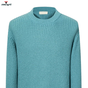 Pull en cachemire et laine tricoté à manches longues, couleur unie, avec logo personnalisé sur le devant, pour homme, hiver, séchage rapide, anti-plis - Product Image 3