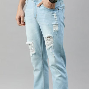 Nouveau design – Pantalon en jean déchiré pour homme, coupe slim, en coton délavé, haute qualité, sur mesure - Product Image 6
