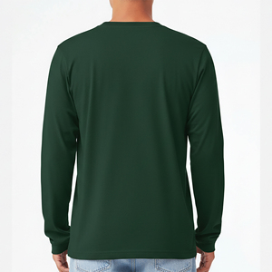 Nueva Camiseta de Moda para Hombre, Estilo Hip Hop, Holgada, con Hombros Caídos, Cuello Redondo, Manga Larga, 100% Algodón, Tallas Grandes, Personalizable, Color Sólido - Product Image 5