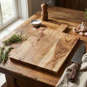 Kitchen <b>Tool</b> Wooden Rectangle Chopping <b>Board</b> 1.5cm Thick Medium Size Custom Logo Sustainable Reusable Dishwasher Safe Home - Product Image 1