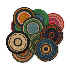 <b>Set</b> of <b>4</b> Handmade <b>Round</b> Seagrass Woven Coaster Placemats OEM Eco-Friendly Coaster <b>set</b> <b>Table</b> Decor Made in Vietnam HNH Craft - Product Image 5