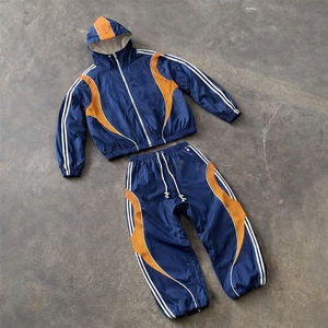 Conjunto Deportivo de Poliéster para Hombre, Dos Piezas, Chaqueta de Nylon con Cierre y Parches, Pantalones Deportivos, Traje de Nylon Personalizado para Hombre - Product Image 4