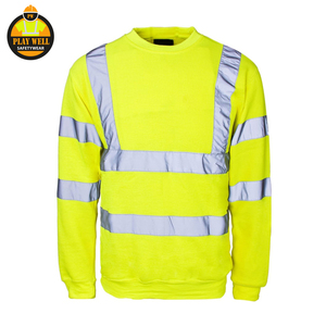 Sudaderas Reflectantes de Alta Visibilidad con Diseño Personalizado, Fabricadas por OEM, para Hombre, Sudaderas Protectoras de Algodón, Ropa de Seguridad al por Mayor - Product Image 3