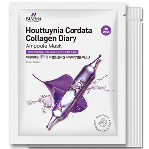 Masque en feuille coréen au collagène et à l'Houttuynia Cordata 29ml – Anti-âge, Soin des pores, Apaisant, Éclaircissant, Niacinamide pour le visage - Product Image 1