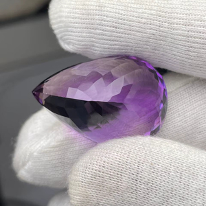 Ametyste naturelle taille poire 64,46 carats, grande taille, qualité AAA, avec lueur, belle couleur, coupe et polissage parfaits, à prix avantageux. - Product Image 6