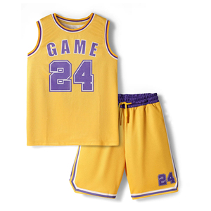 Boys Custom Sublimation Basketball Jersey And <b>Shorts</b> Set Youth Teamwear Kit Kids Team Wear Uniform Unisex - Product Image 1