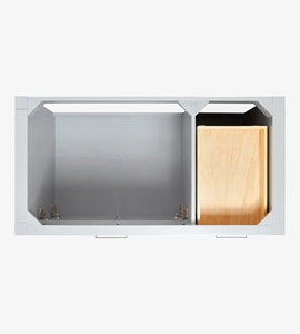 Meuble sous-vasque de salle de bain Hannah 43 pouces à évier décalé à gauche, directement de l'usine, 2 options de finition, fabriqué au Vietnam - Product Image 6