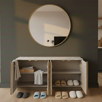 Meuble de cuisine à 4 portes, buffet, meuble de bar, mobilier d'intérieur, MDF, chêne massif, moderne, écologique, personnalisé