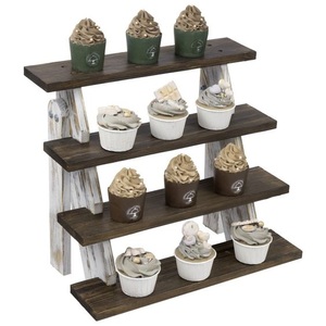 Soporte de Madera Natural Premium para Cupcakes, Hecho a Mano, para Exhibición de Postres en Eventos, Fiestas, Bodas y Uso en Panaderías - Product Image 3